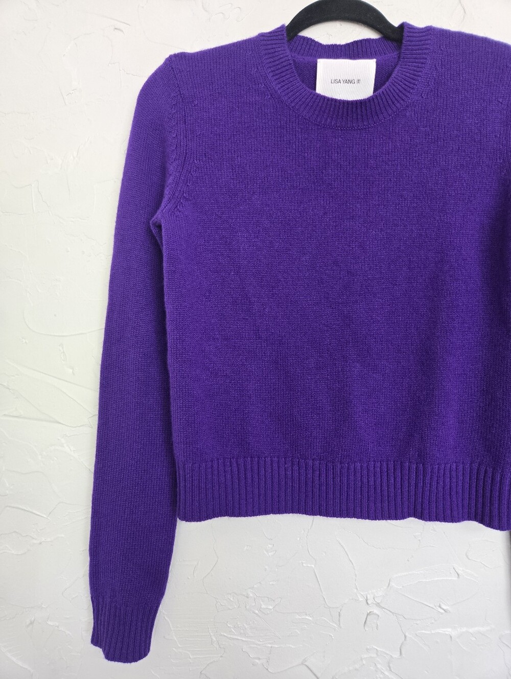 Lisa Yang Cashmere Bright Purple Crewneck Sweater, XS - Picture 3 of 9